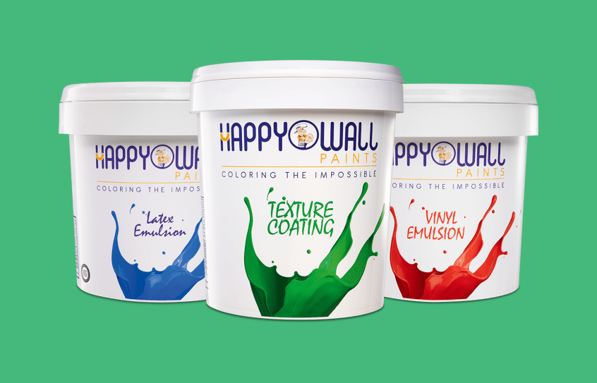 Happy Wall Paint in UltraGloss IML. Happy Wall Paint in UltraGloss IML.